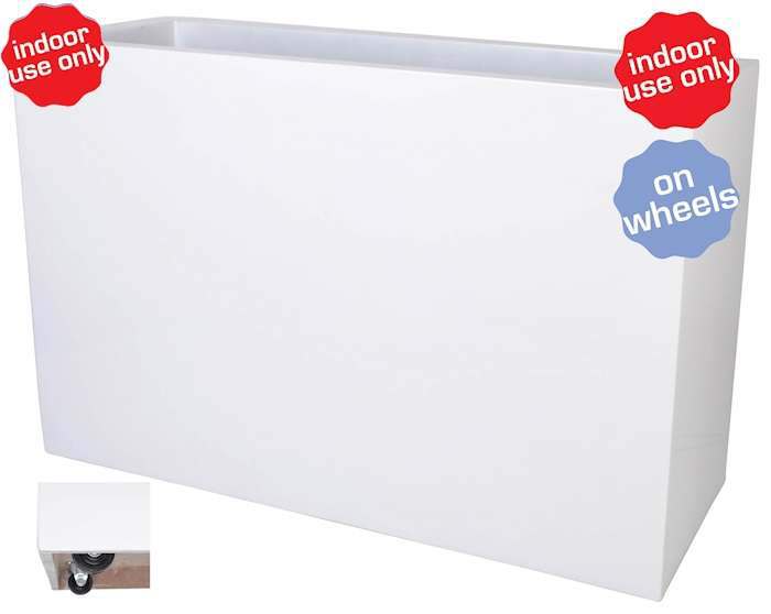 grote brede plantenbak op wielen