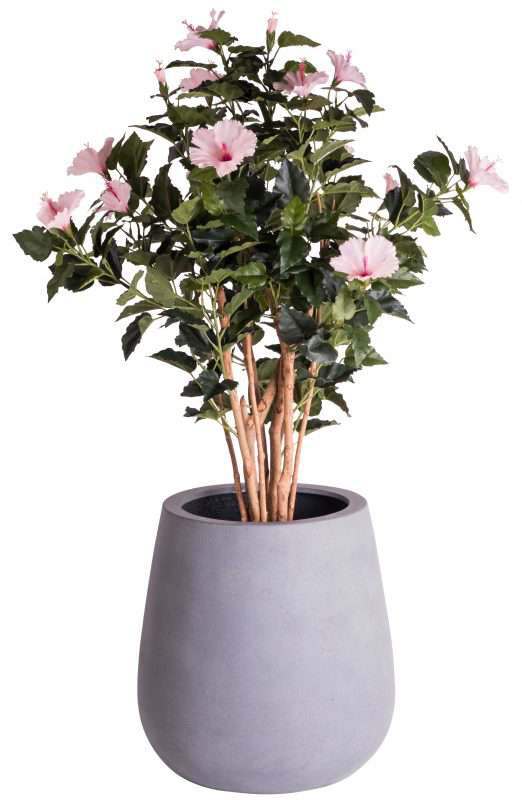 hippe grijze bloempot