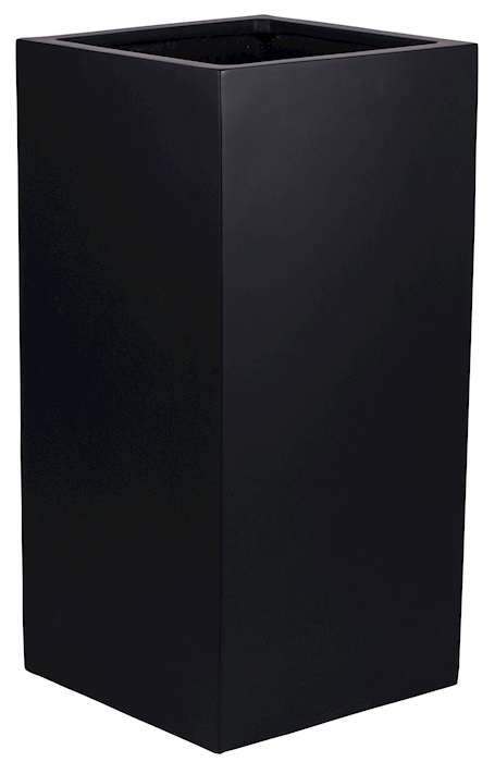 zwarte vierkante hoge bloempot
