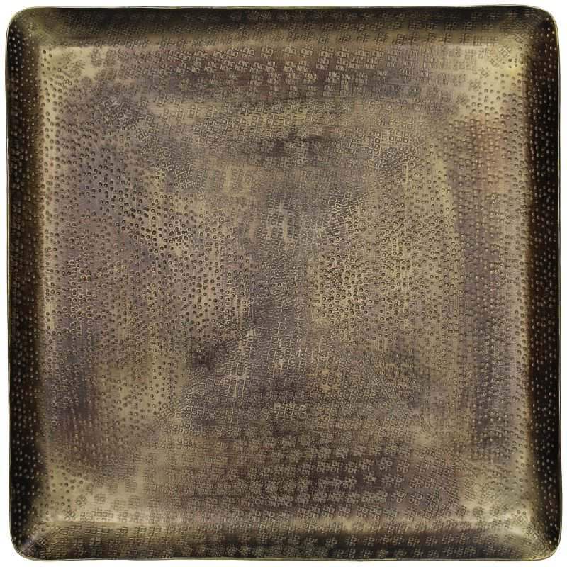 Vierkante bruine schaal