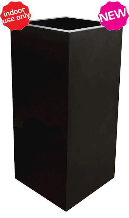 zwarte hoge plantenbak