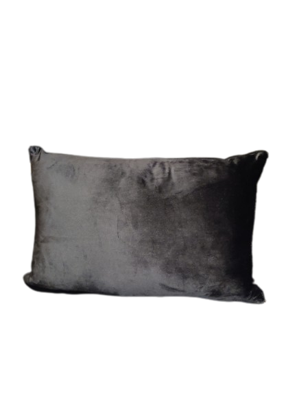 kussen velvet zwart