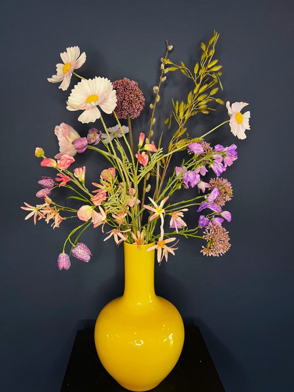 zijdebloemen boeket Roos