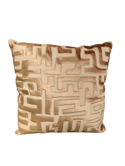 kussen met print zand goud