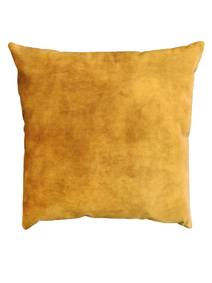 Maatwerk kussen velvet oker