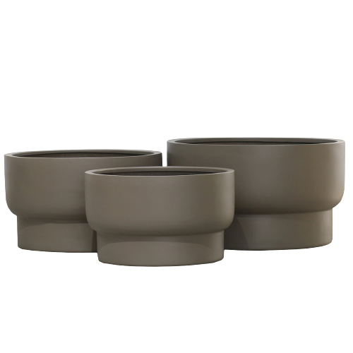 Nyla bloempot taupe M - H36