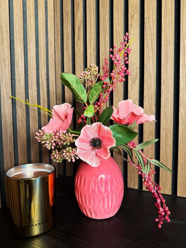 kunstbloemen boeketje roze